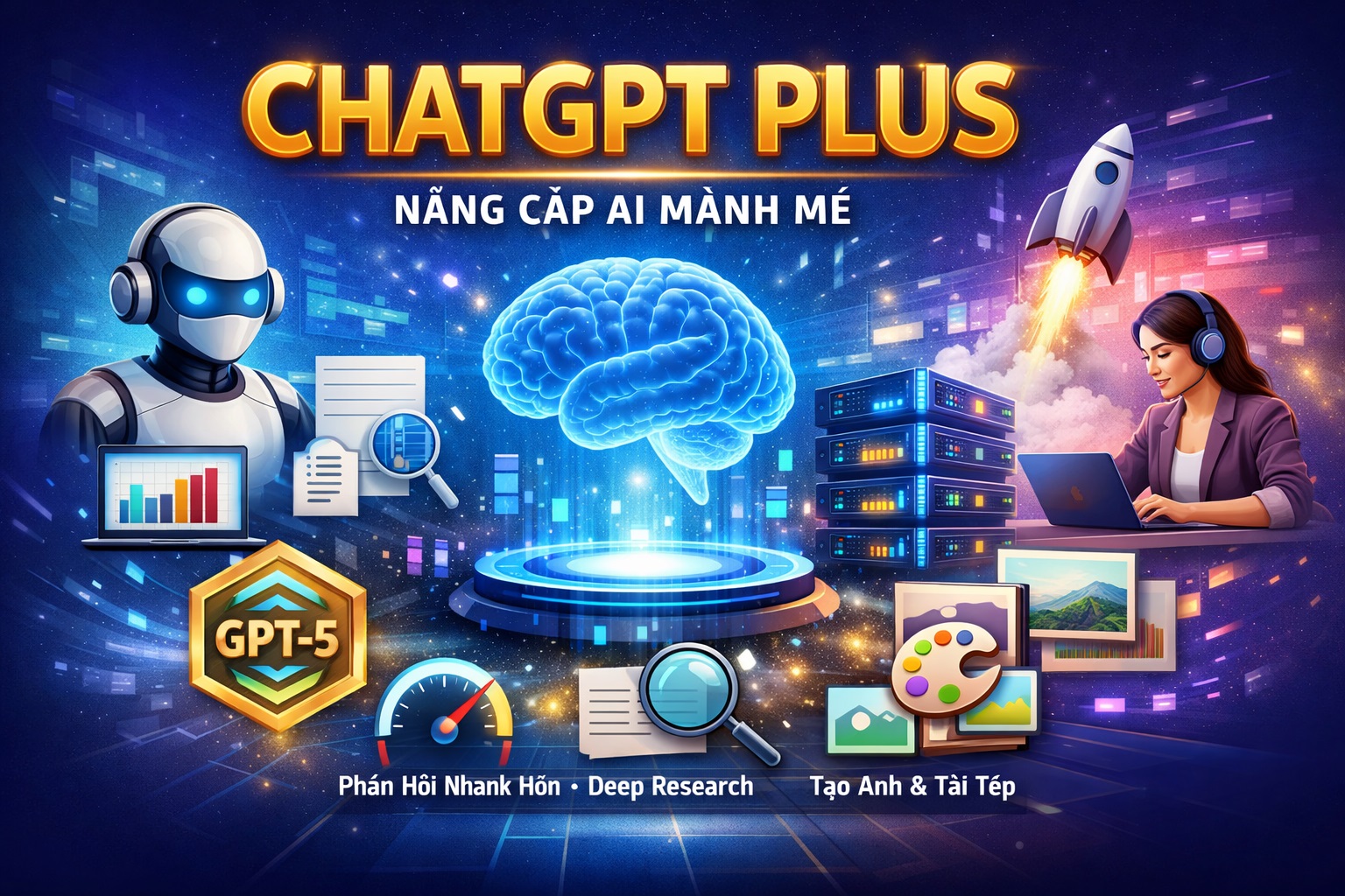 Tài khoản Chat GPT Plus 1 tháng - Chat GPT Plus 12 tháng